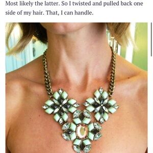 J.Crew floral diamond Statement Necklace